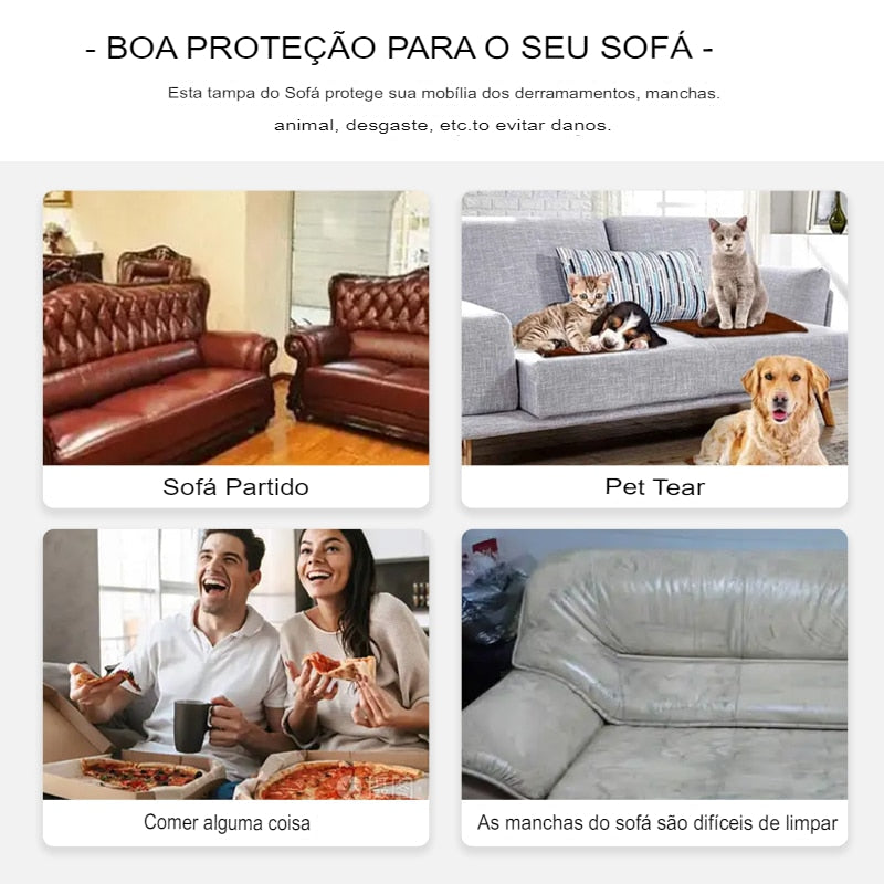 Capa de Sofá Premium Impermeável Saintelle - Tecido Luxo Jacquard